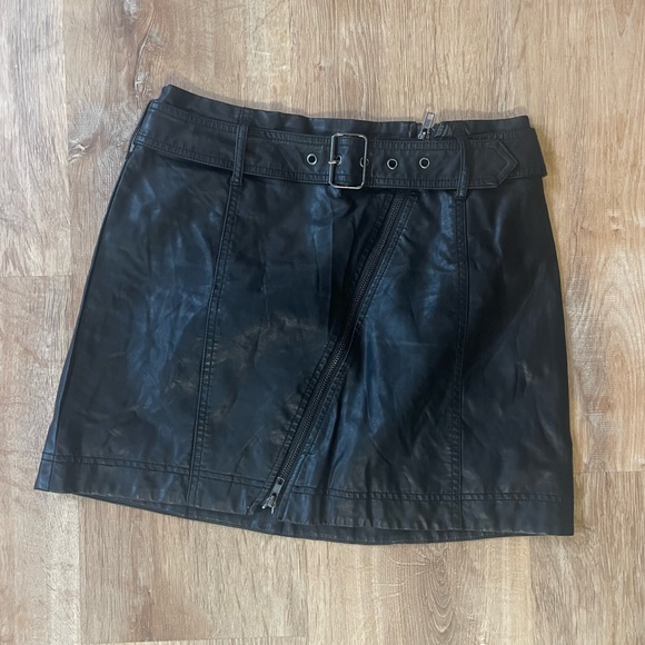 Free People Faux Leather Mini Skirt - Picture 2 of 7